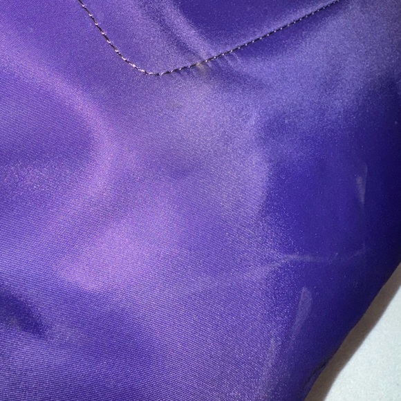 New Longchamp Le Pliage Purple Nylon Large Tote Handbag Purse Made In France - Picture 7 of 16